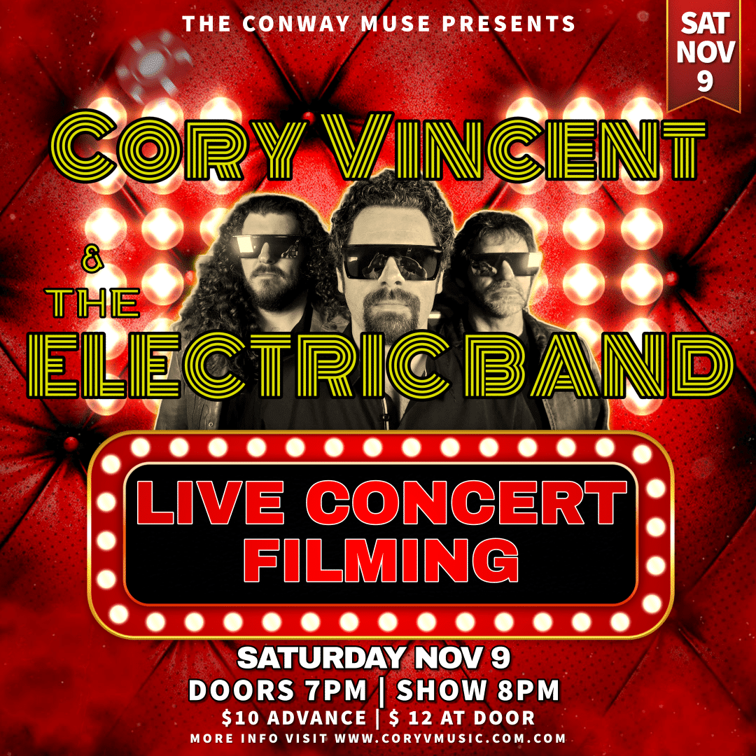 Cory Vincent and the Electric Band Live Concert Filming Sat. Nov. 9